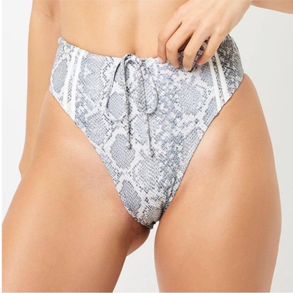 Frankie’s Bikinis High Waisted Python Bottoms L S… Gem